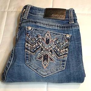 Grace in LA Embellished Bootcut Jeans size 27